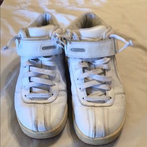 Classic K-Swiss white mens sneakers